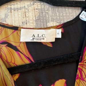 A.L.C Long Wrap Floral Dress